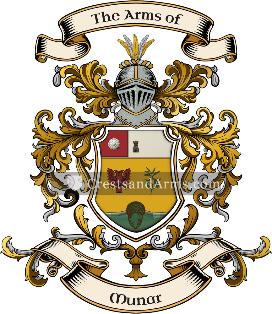 The Munar coat of arms, drawn from the recorded blazon