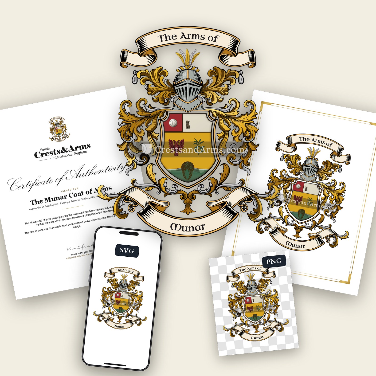 The Munar arms on the coat of arms — digital pack