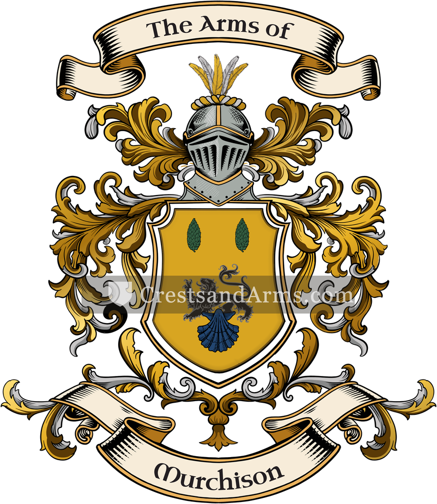 The Murchison coat of arms, drawn from the recorded blazon