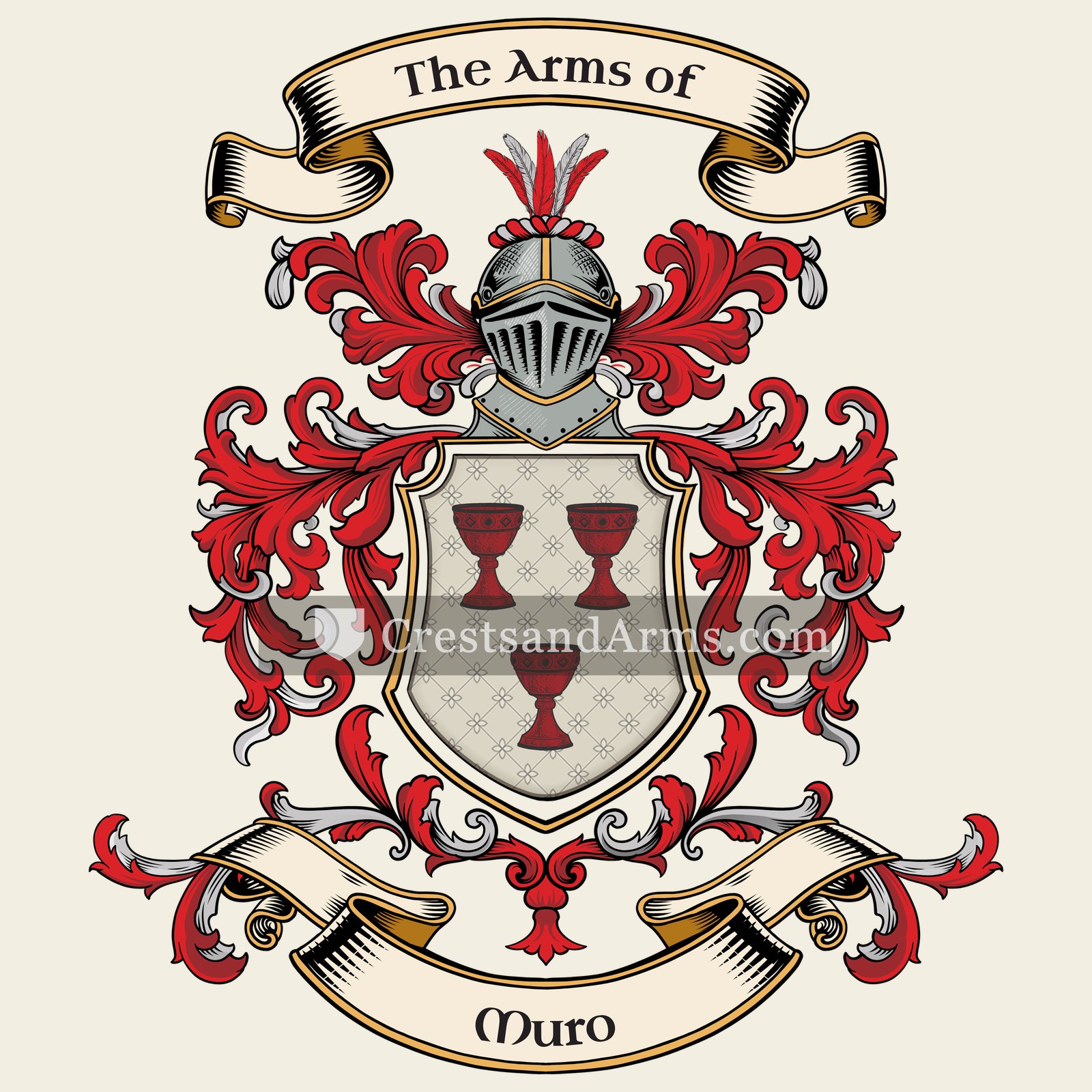 The Muro coat of arms, drawn from the recorded blazon