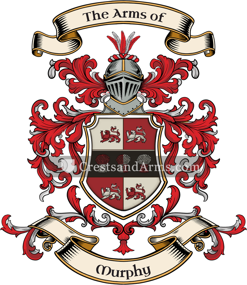 The Murphy coat of arms, drawn from the recorded blazon