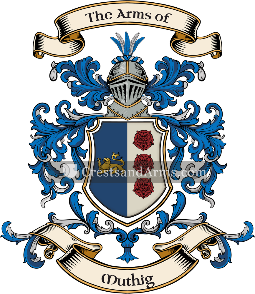 The Muthig coat of arms, drawn from the recorded blazon