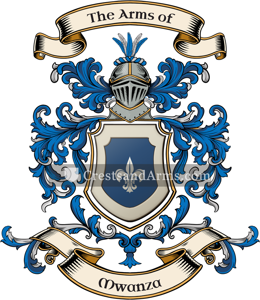 The Mwanza coat of arms, drawn from the recorded blazon