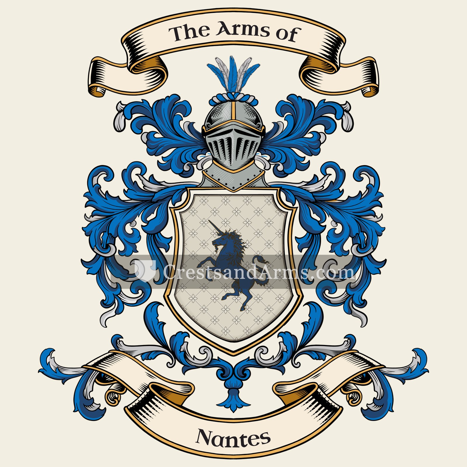 The Nantes coat of arms, drawn from the recorded blazon