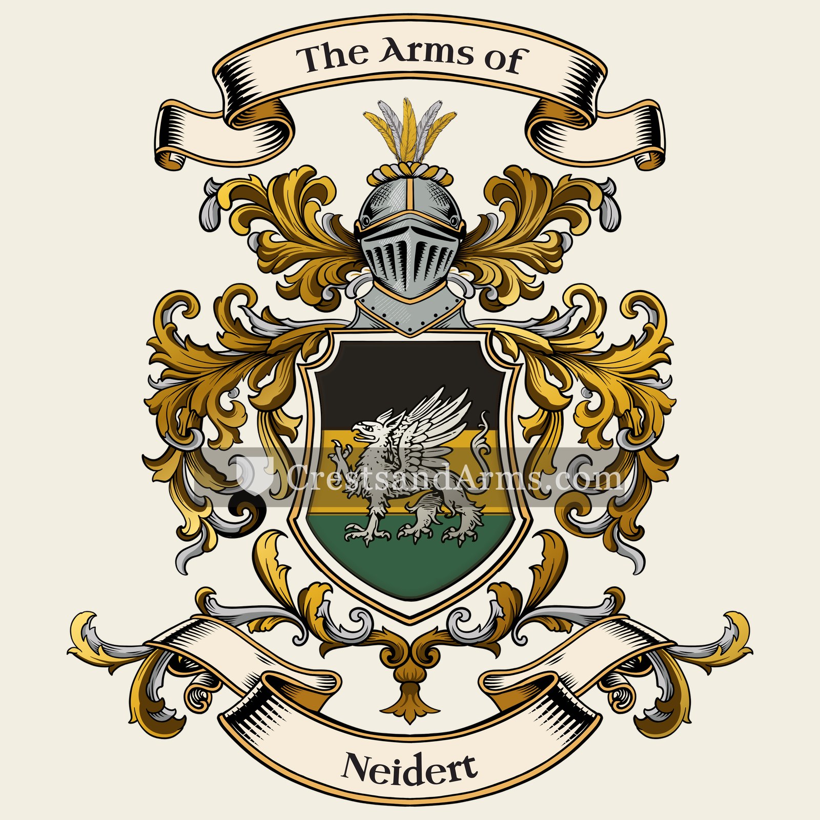 The Neidert coat of arms, drawn from the recorded blazon