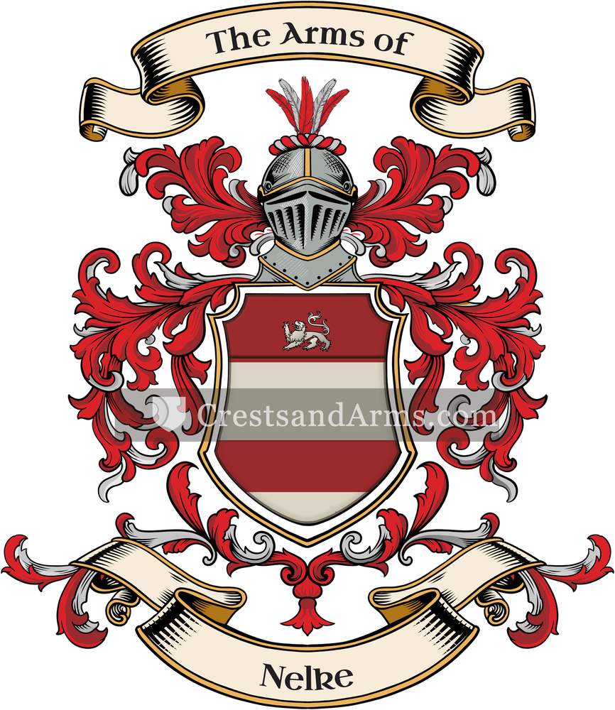 The Nelke coat of arms, drawn from the recorded blazon