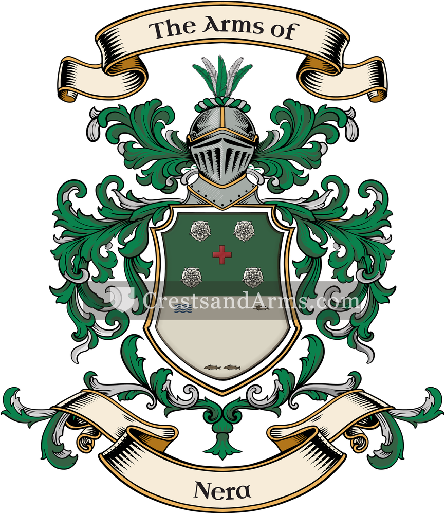 The Nera coat of arms, drawn from the recorded blazon