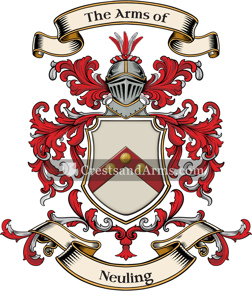 The Neuling coat of arms, drawn from the recorded blazon