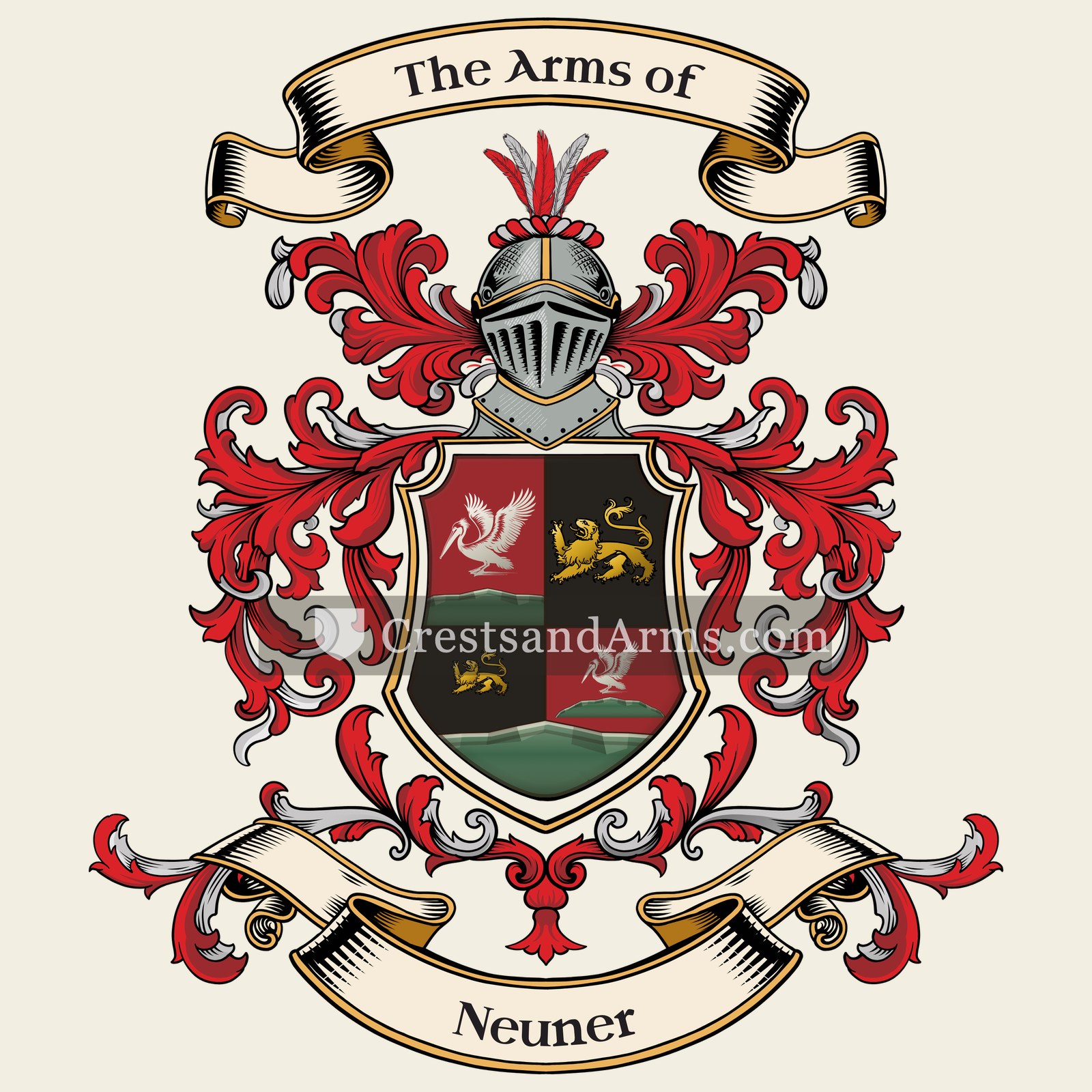 The Neuner coat of arms, drawn from the recorded blazon