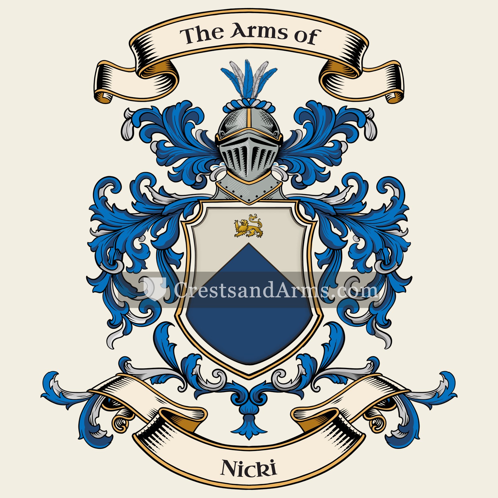 The Nicki coat of arms, drawn from the recorded blazon