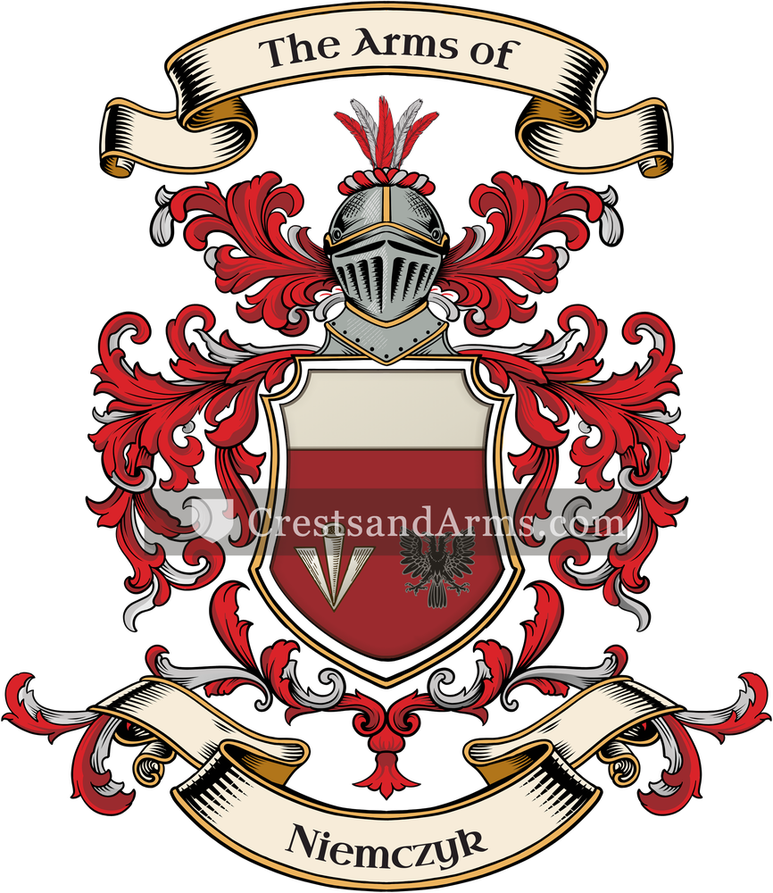 The Niemczyk coat of arms, drawn from the recorded blazon