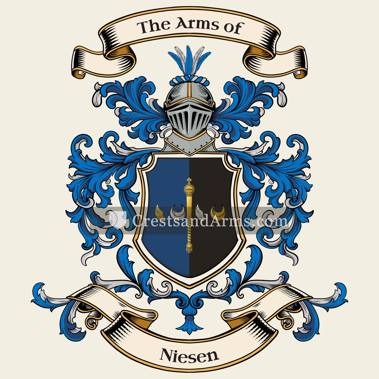 The Niesen coat of arms, drawn from the recorded blazon