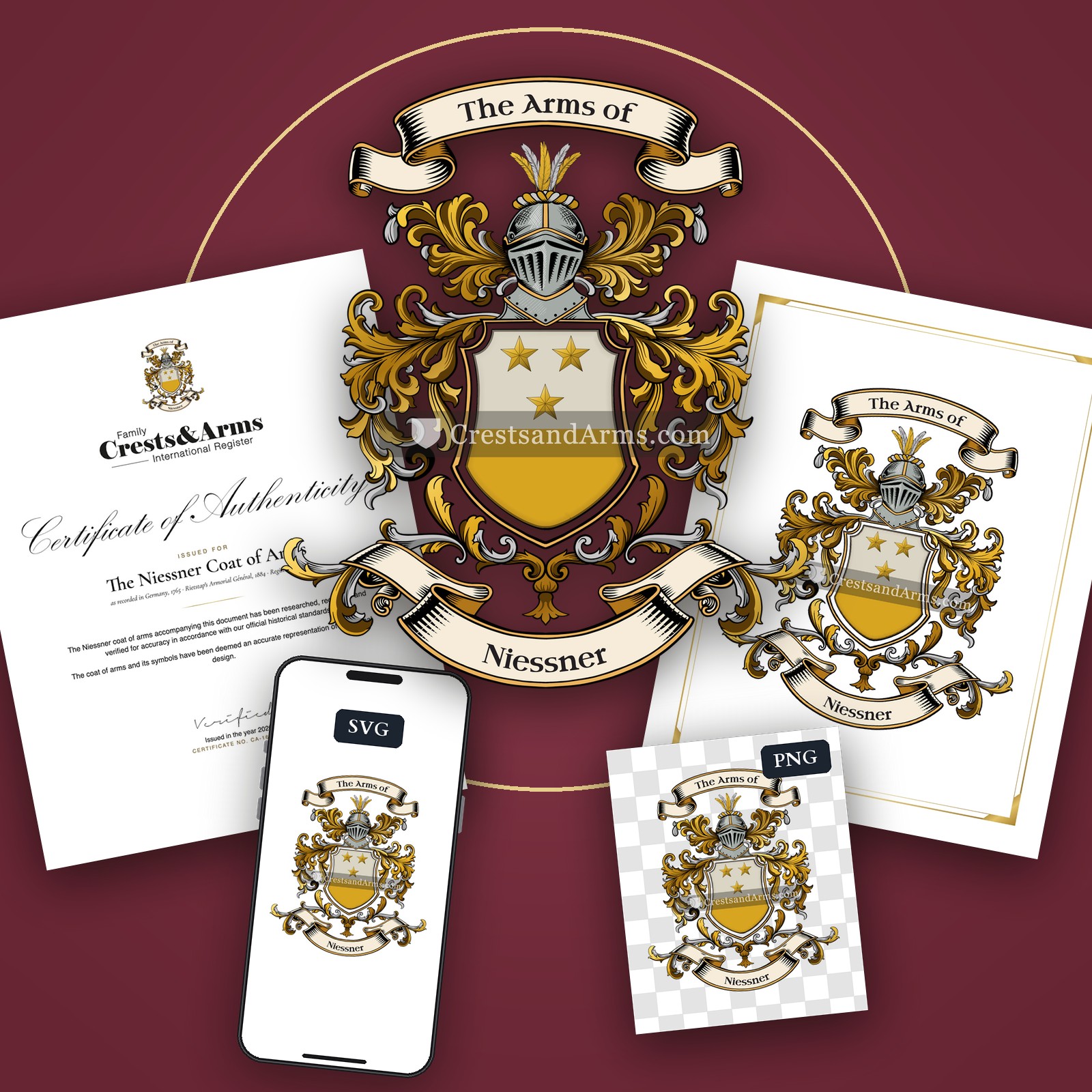 The Niessner arms on the coat of arms — digital pack