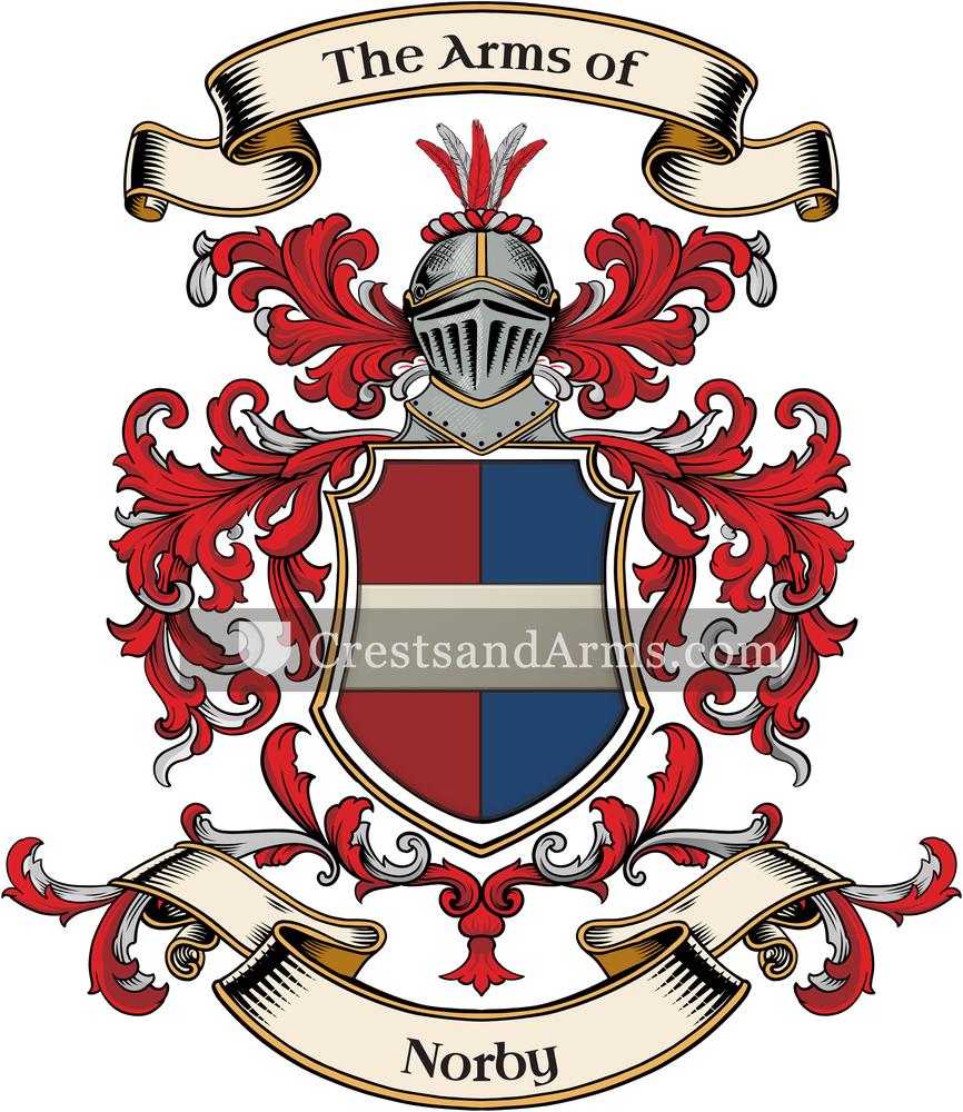 The Norby coat of arms, drawn from the recorded blazon