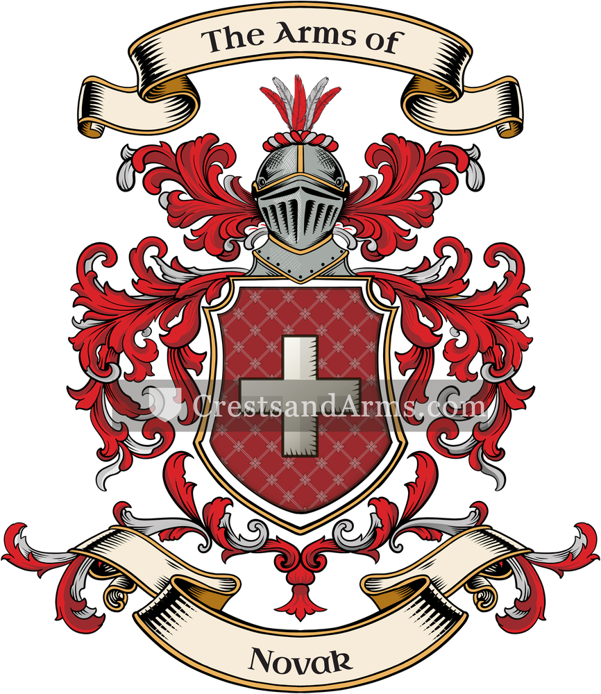 The Novak coat of arms, drawn from the recorded blazon