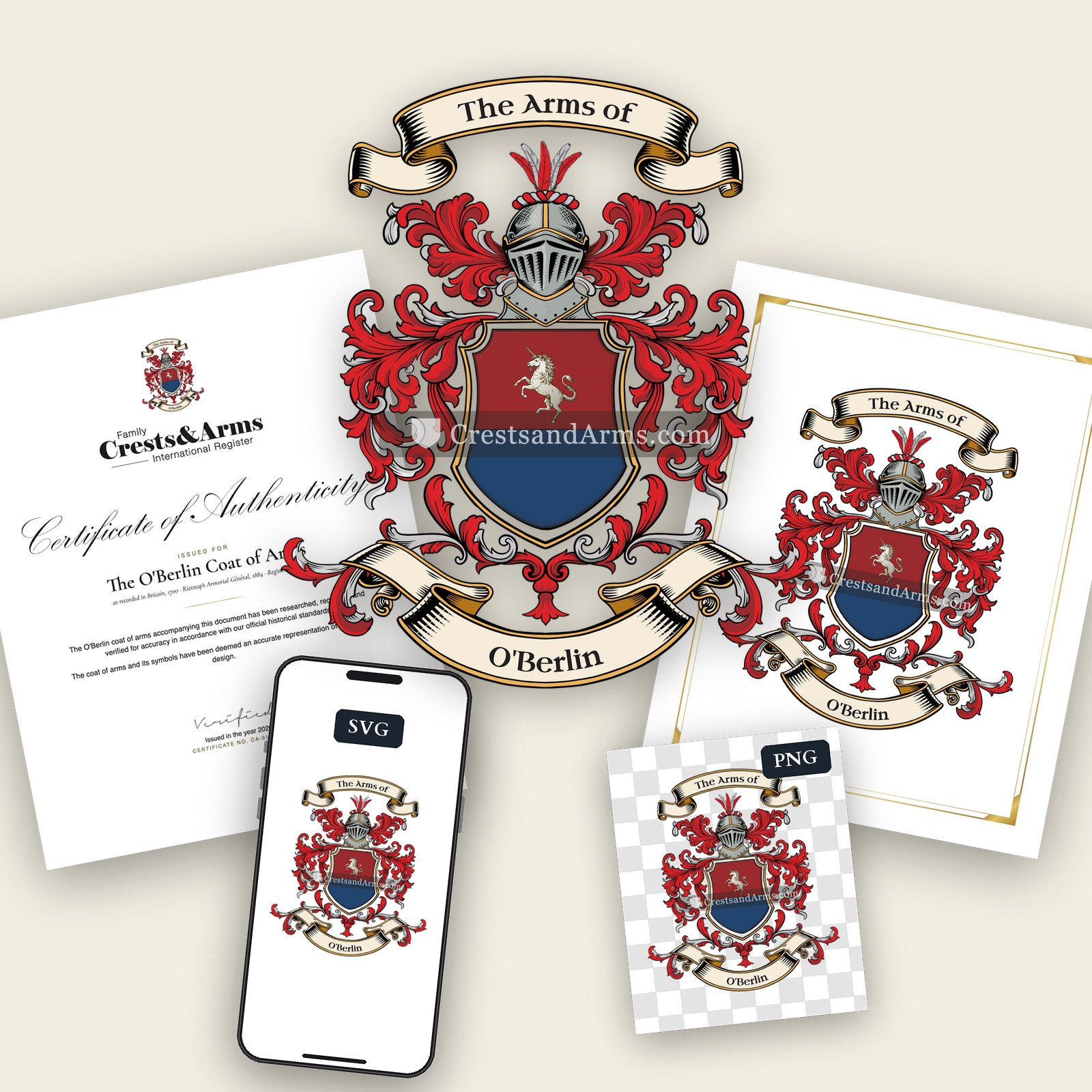 The O'Berlin coat of arms