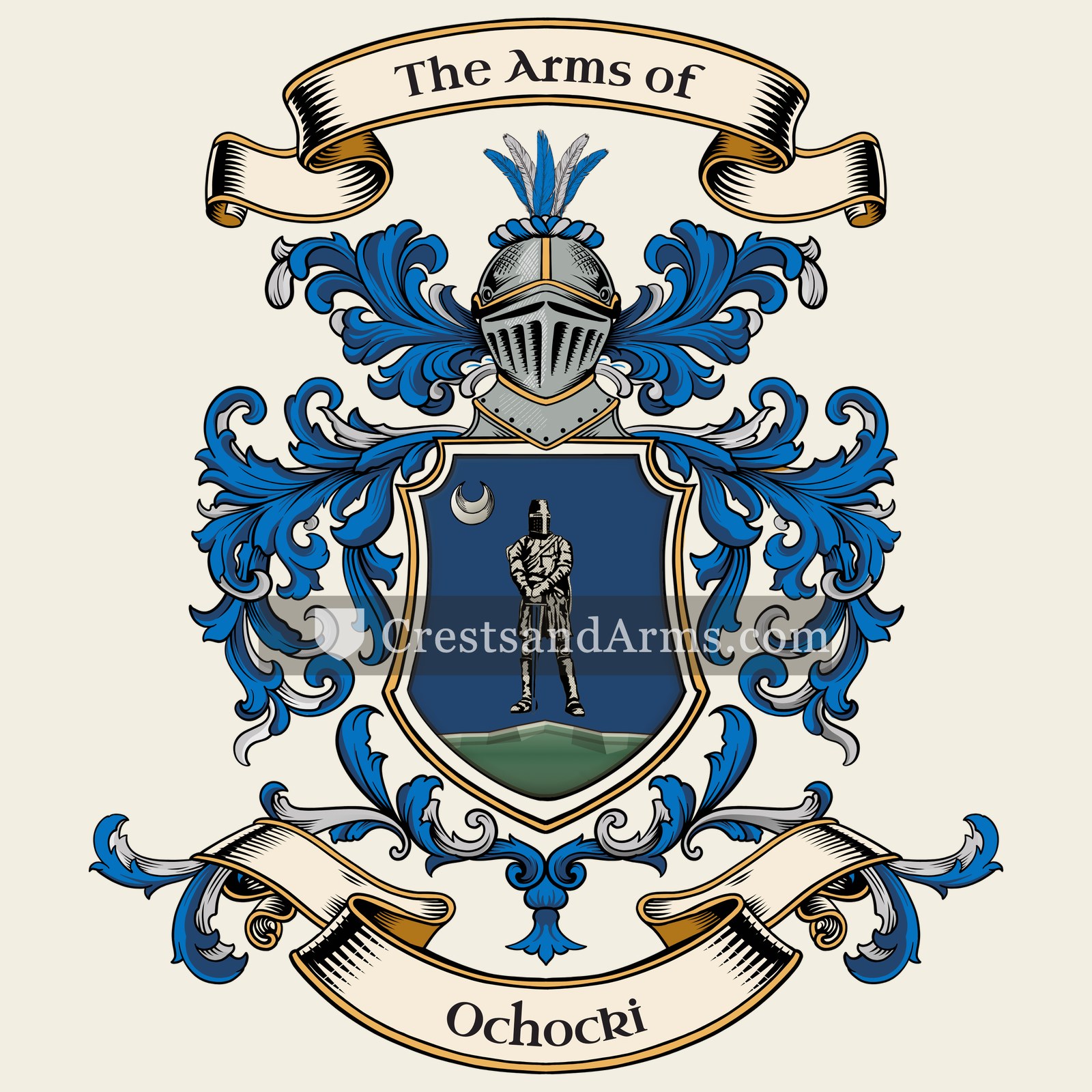 The Ochocki coat of arms, drawn from the recorded blazon