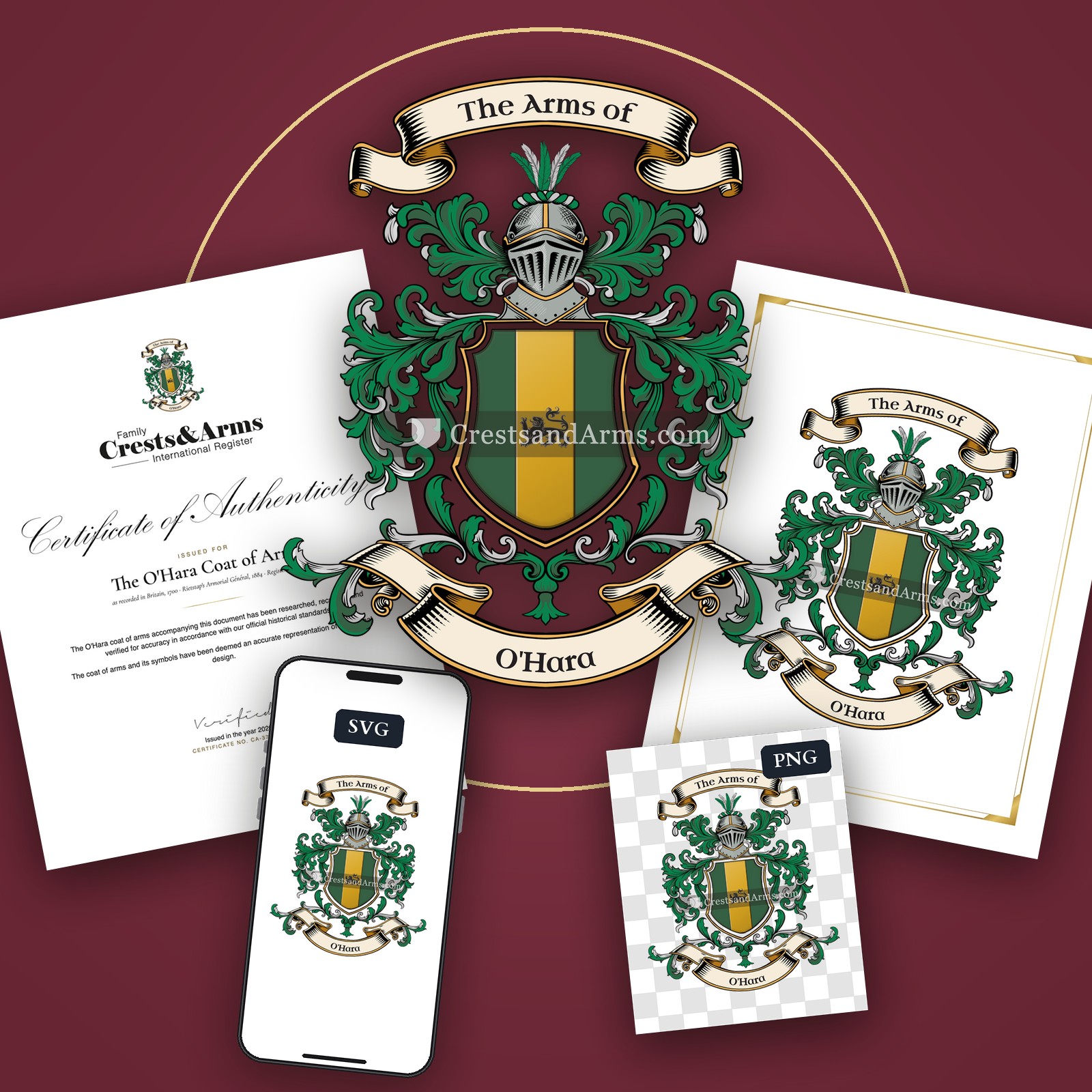 The O'Hara arms on the coat of arms — digital pack