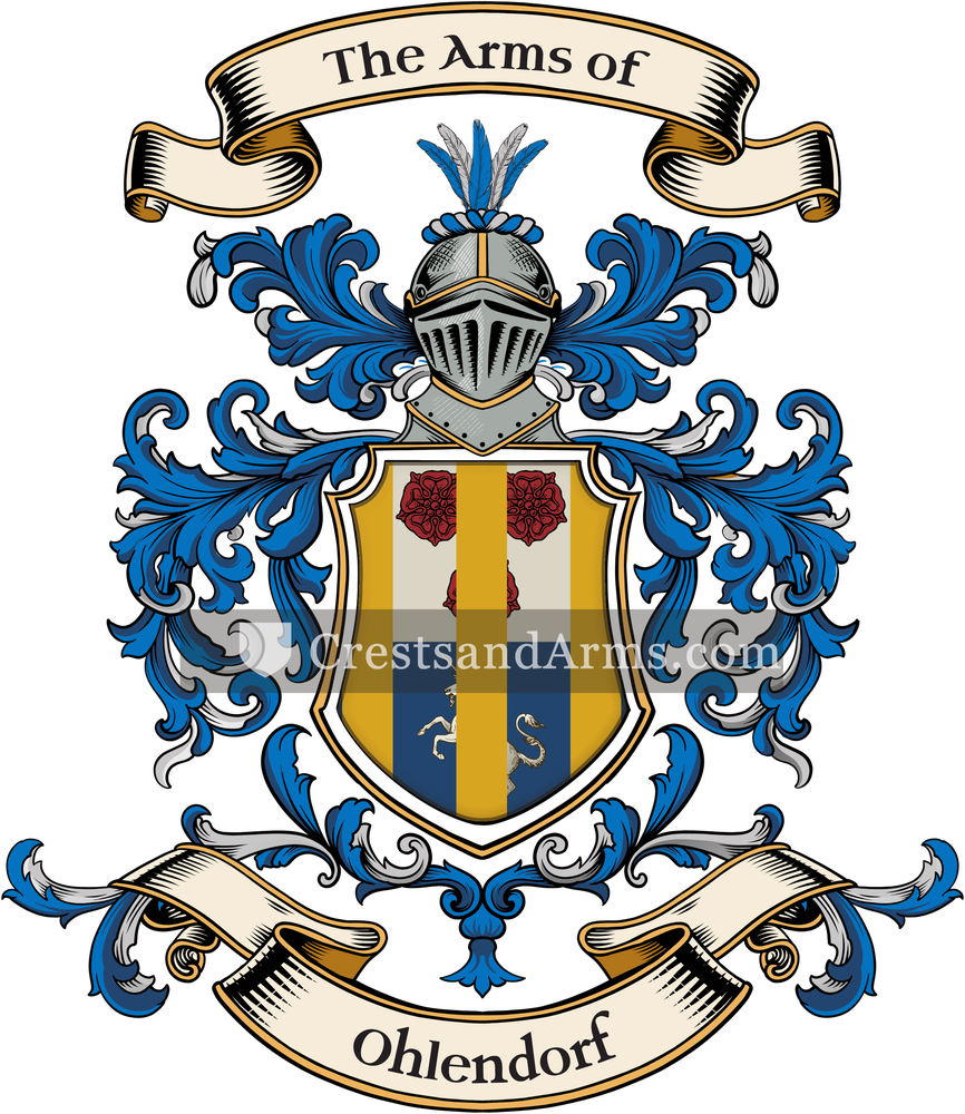 The Ohlendorf coat of arms, drawn from the recorded blazon