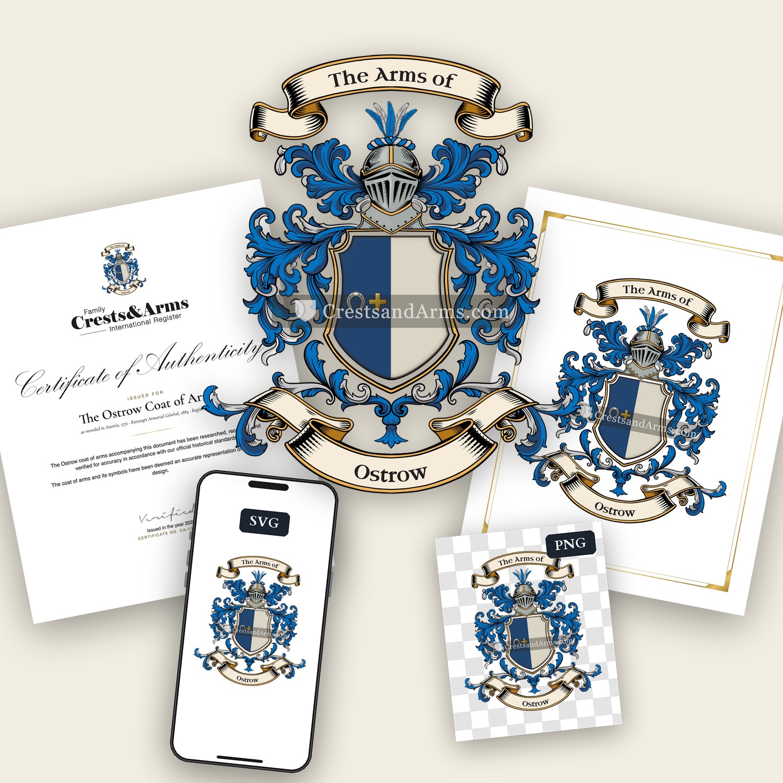 The Ostrow arms on the coat of arms — digital pack
