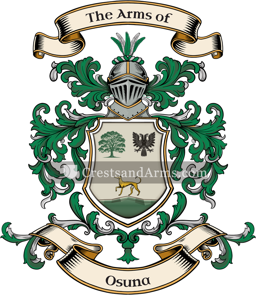 The Osuna coat of arms, drawn from the recorded blazon