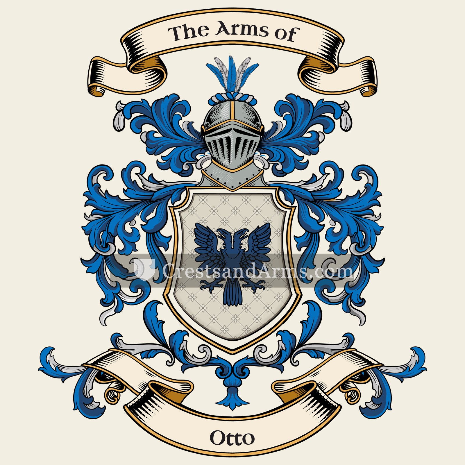 The Otto coat of arms, drawn from the recorded blazon