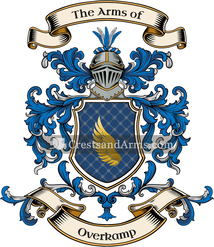 The Overkamp coat of arms, drawn from the recorded blazon