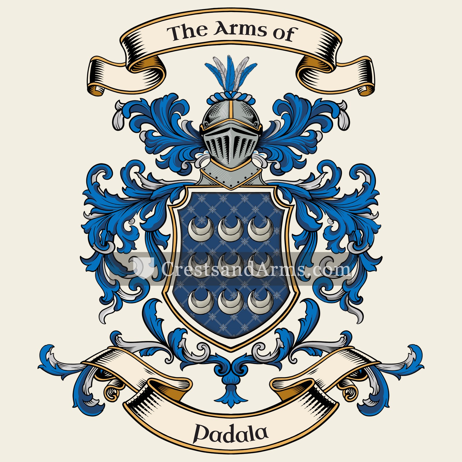 The Padala coat of arms, drawn from the recorded blazon