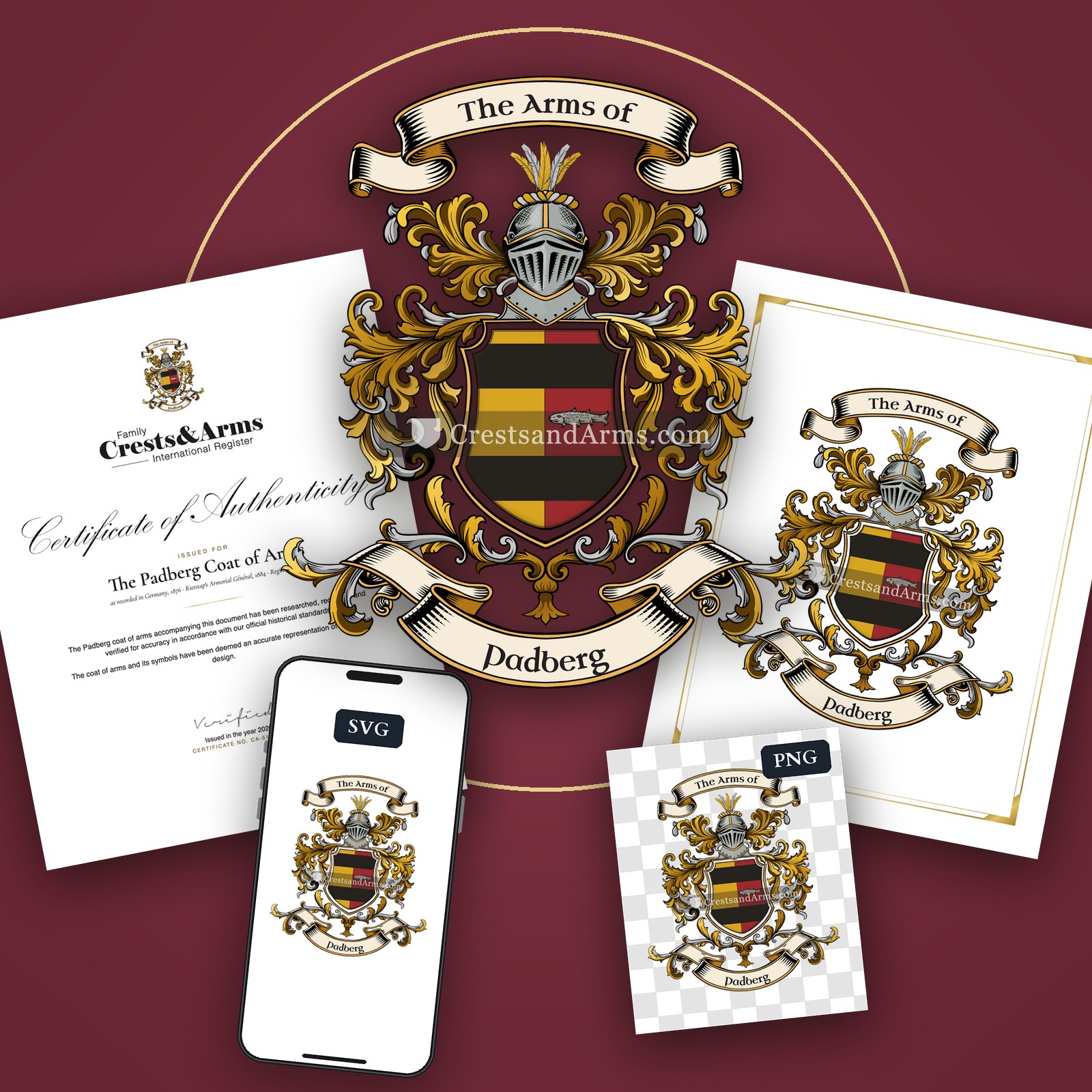 The Padberg arms on the coat of arms — digital pack