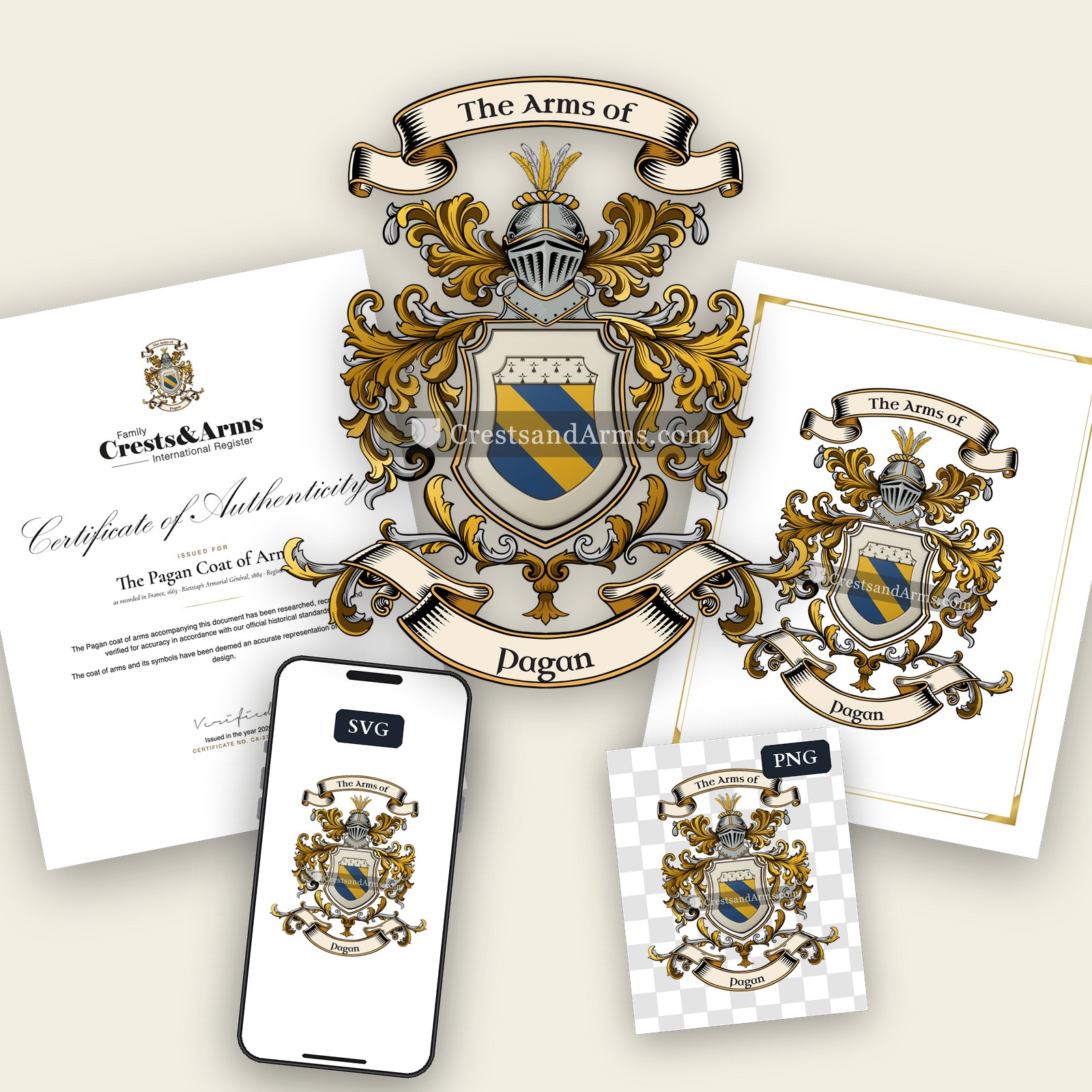 The Pagan arms on the coat of arms — digital pack