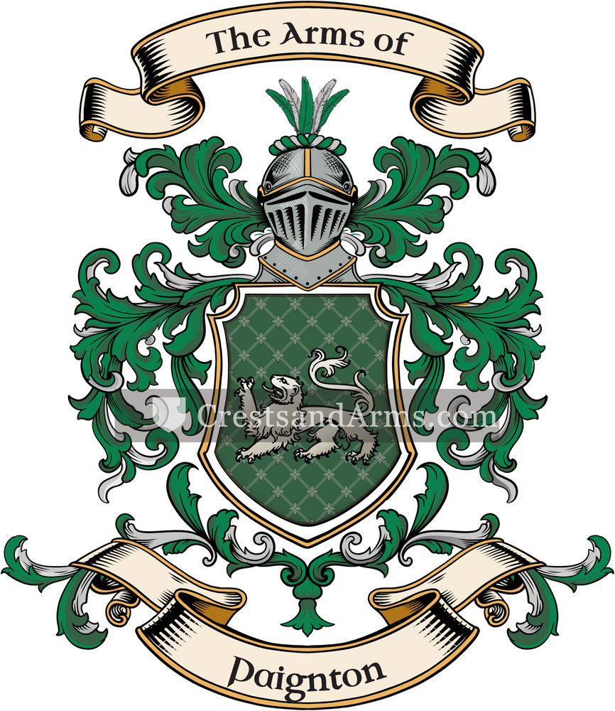 The Paignton coat of arms, drawn from the recorded blazon