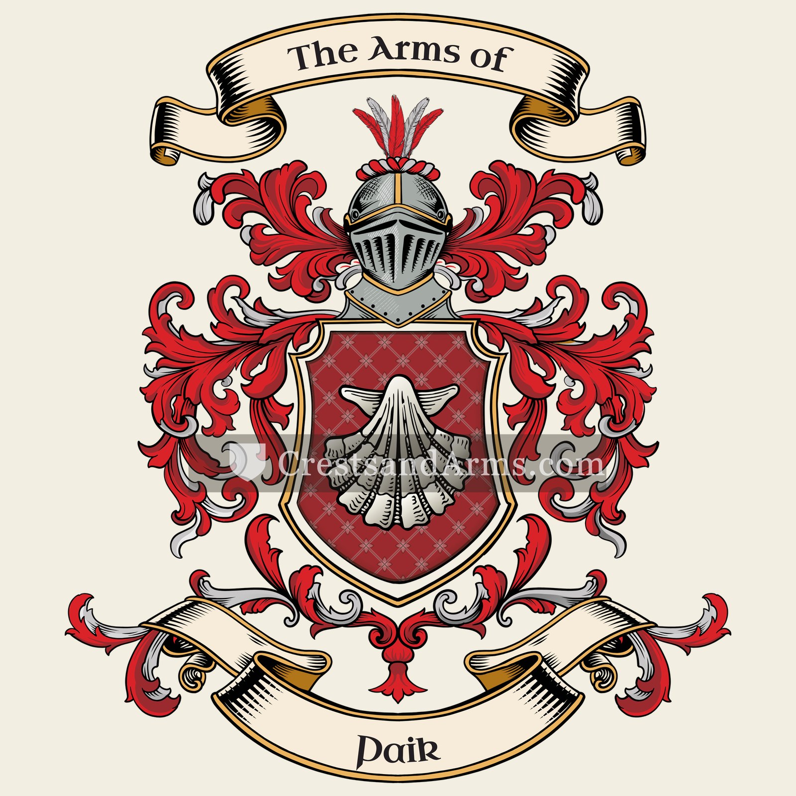 The Paik coat of arms, drawn from the recorded blazon