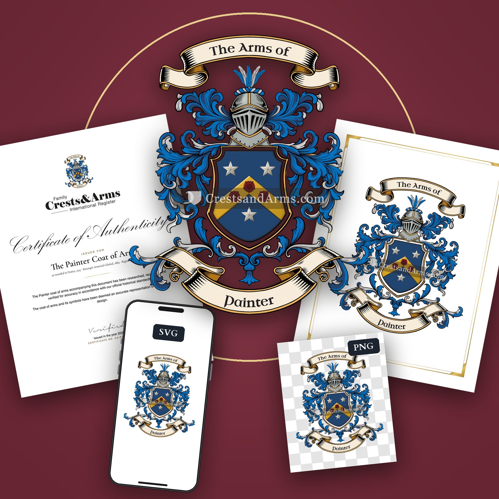 The Painter arms on the coat of arms — digital pack