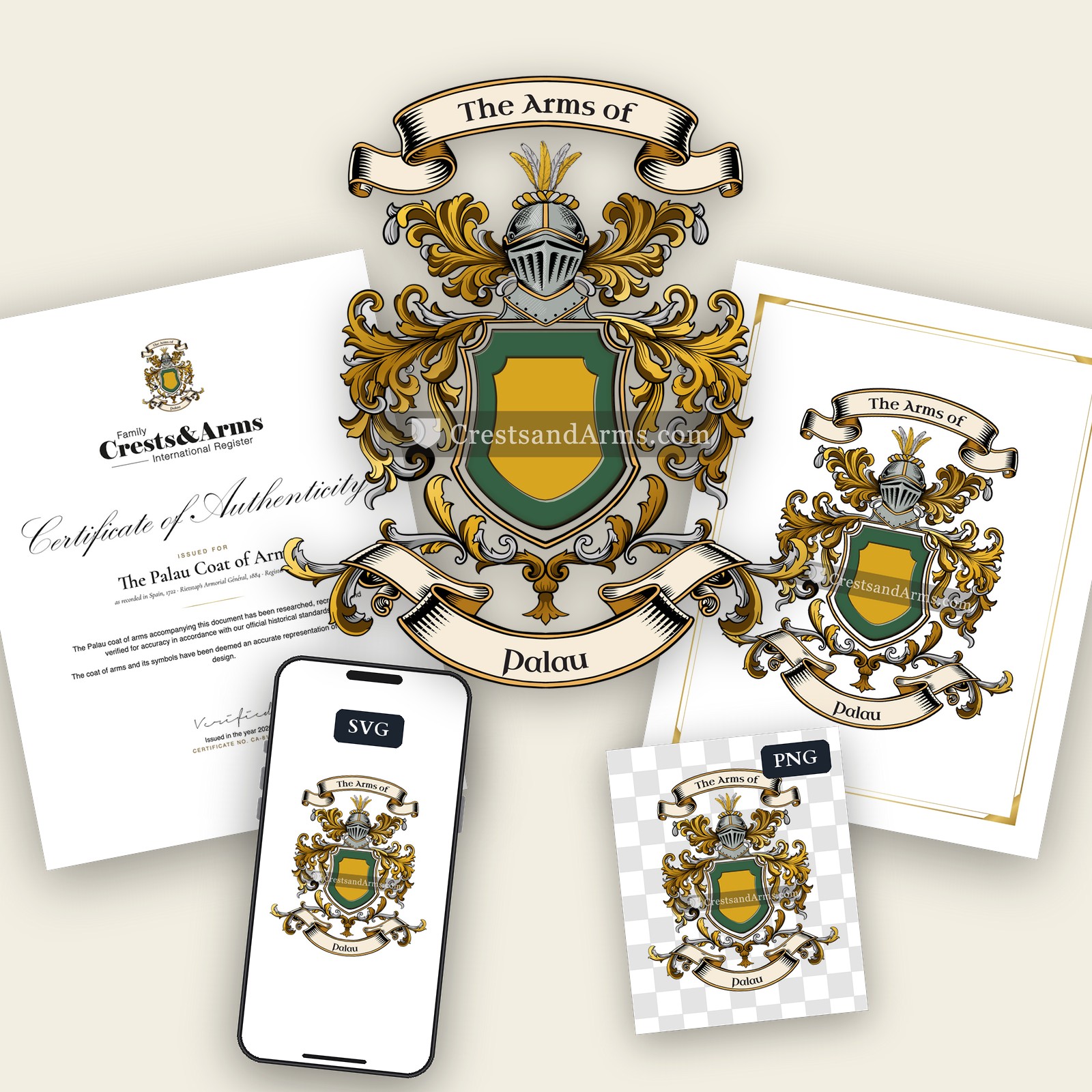 The Palau arms on the coat of arms — digital pack