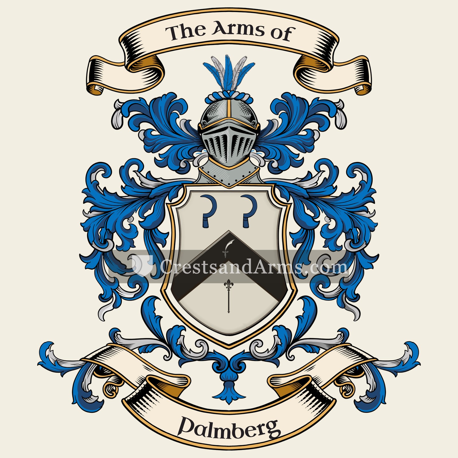 The Palmberg coat of arms, drawn from the recorded blazon