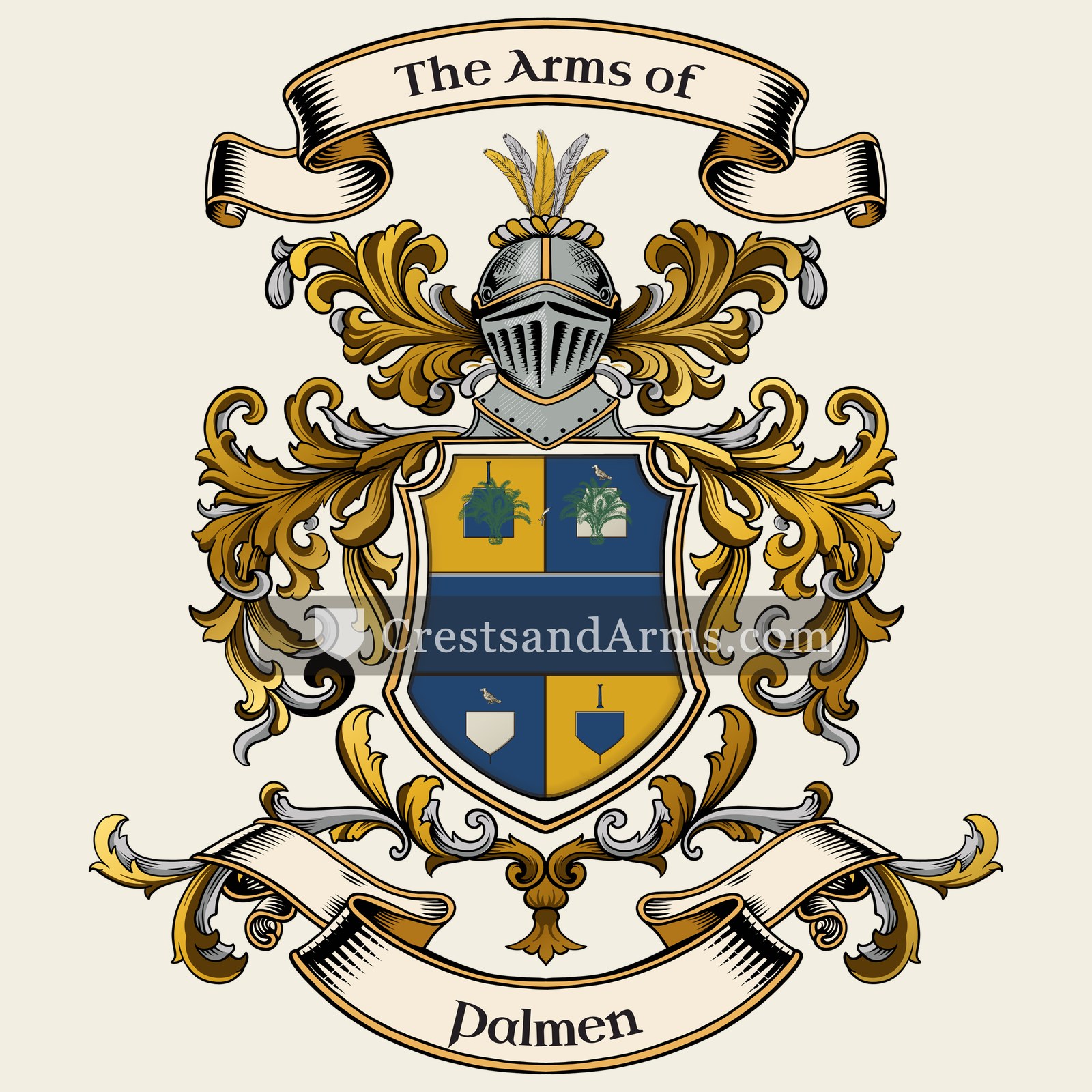 The Palmen coat of arms, drawn from the recorded blazon