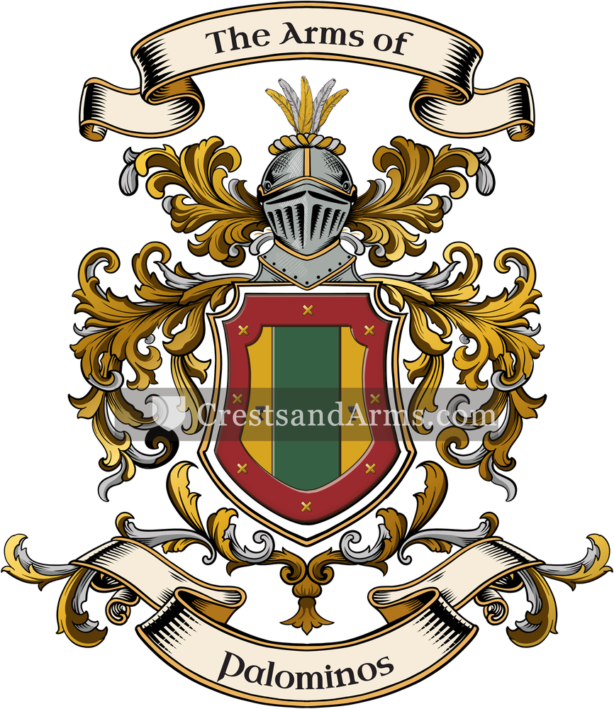 The Palominos coat of arms, drawn from the recorded blazon