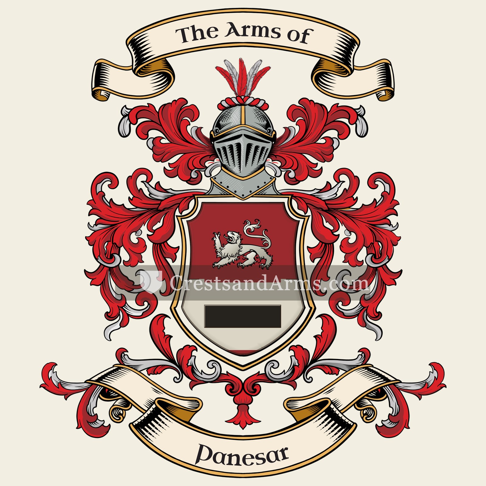 The Panesar coat of arms, drawn from the recorded blazon