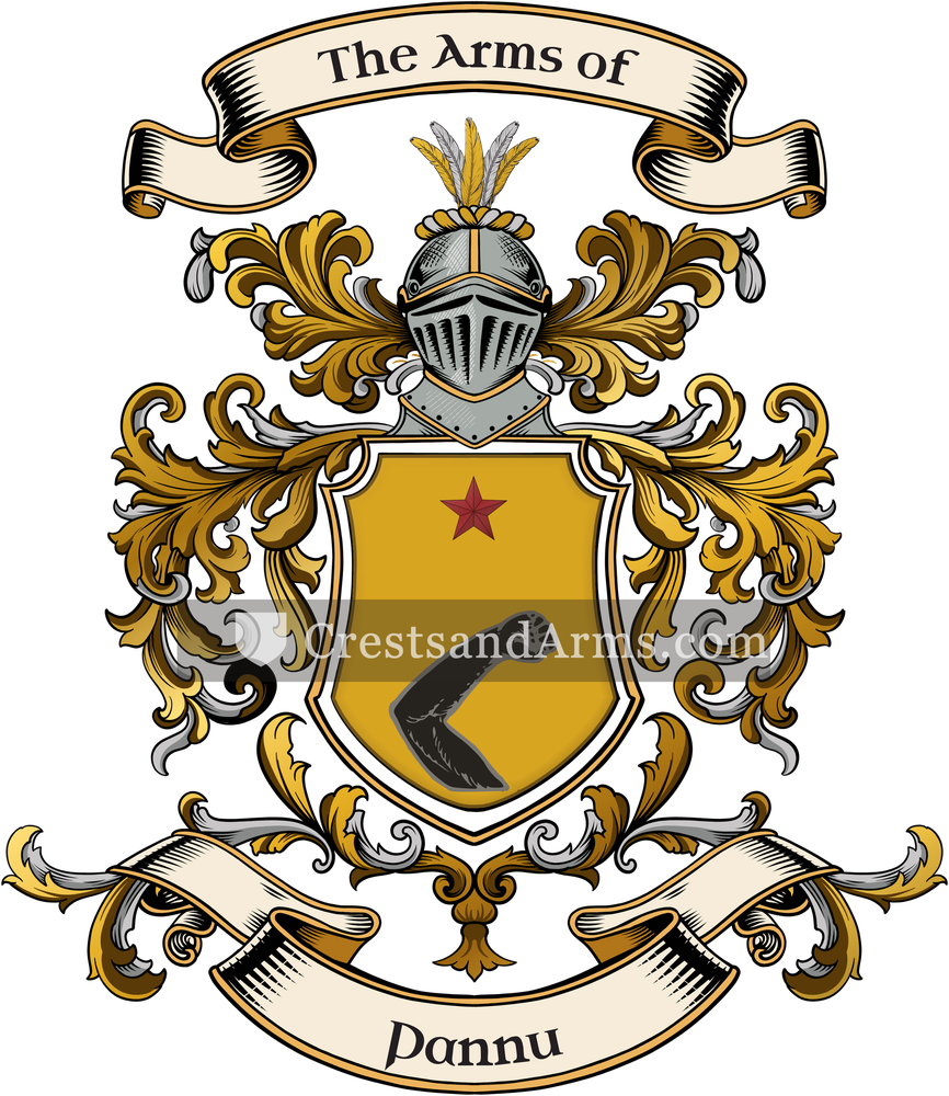 The Pannu coat of arms, drawn from the recorded blazon