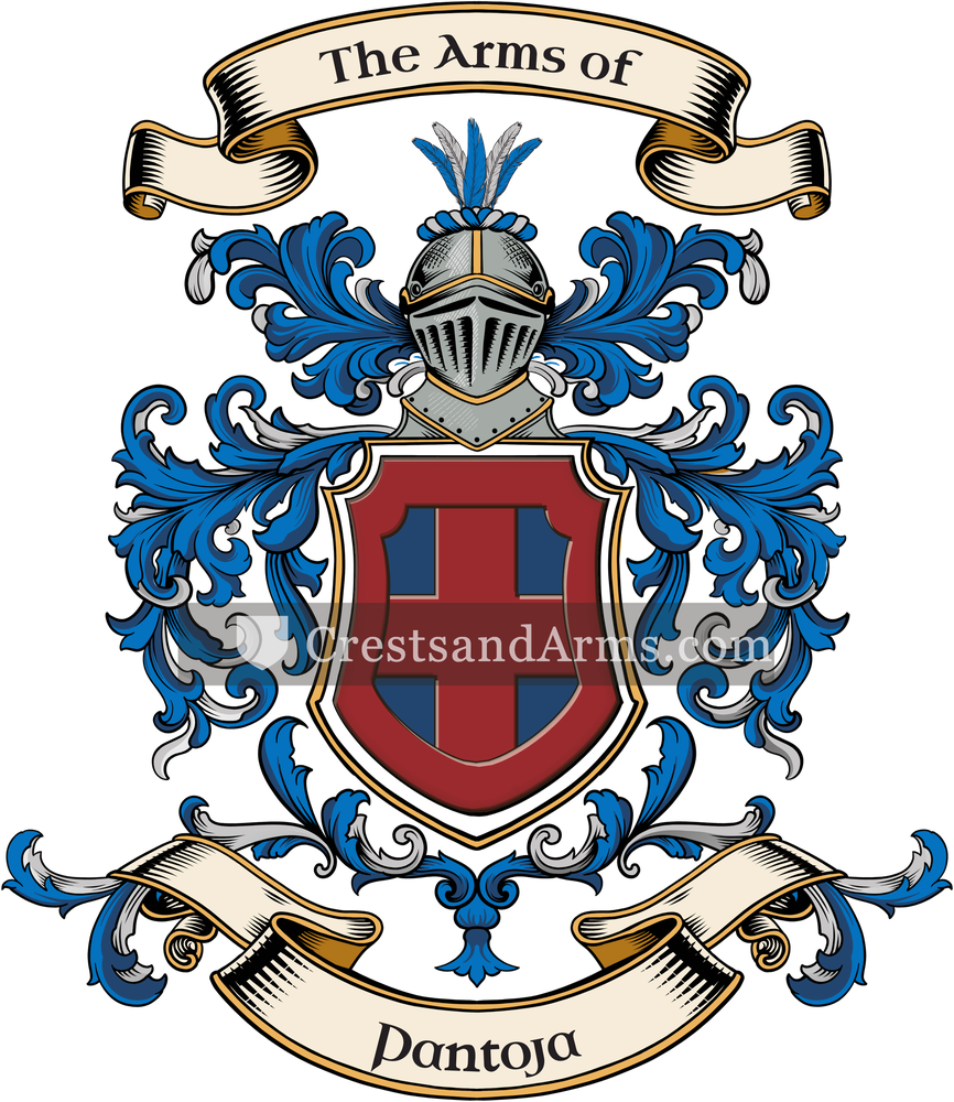 The Pantoja coat of arms, drawn from the recorded blazon