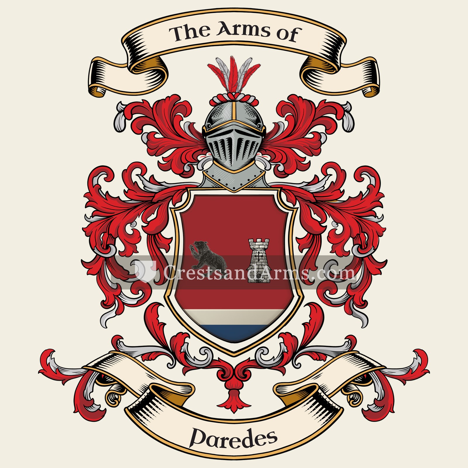 The Paredes coat of arms
