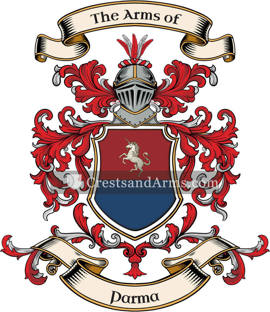 The Parma coat of arms, drawn from the recorded blazon