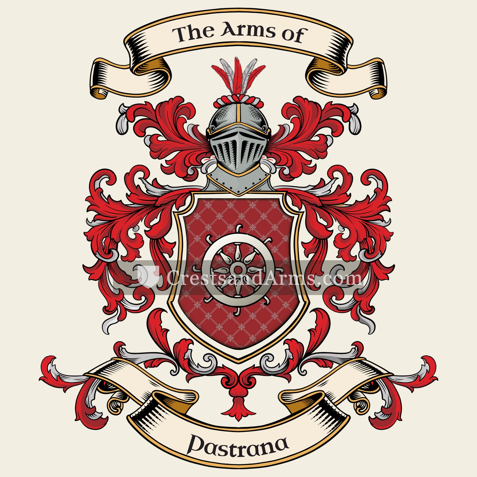 The Pastrana coat of arms, drawn from the recorded blazon