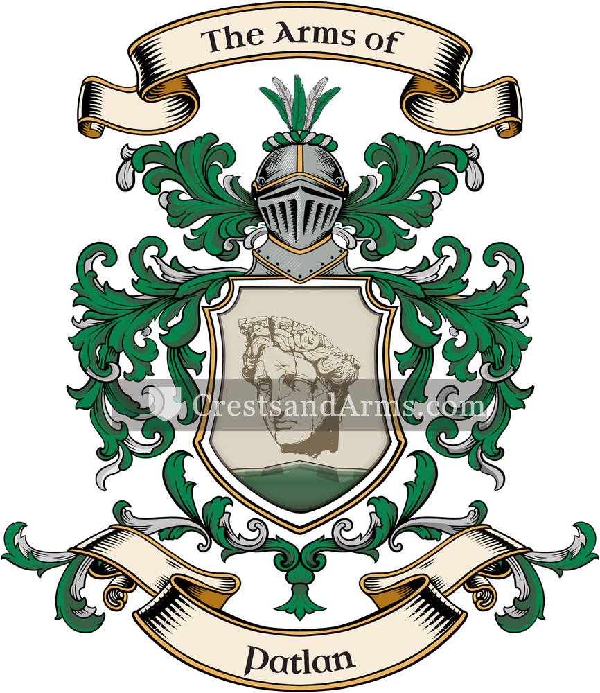 The Patlan coat of arms, drawn from the recorded blazon