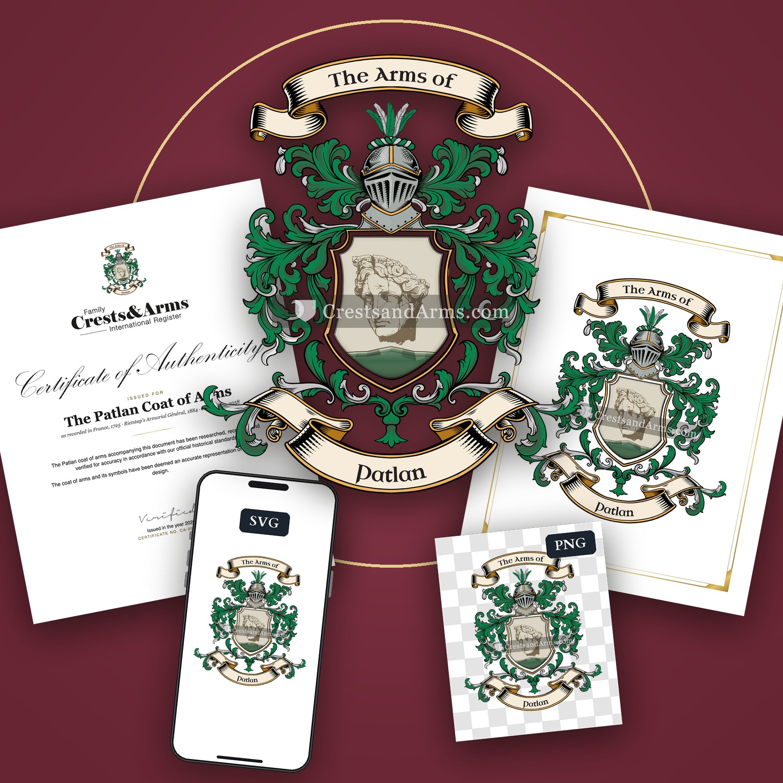The Patlan arms on the coat of arms — digital pack