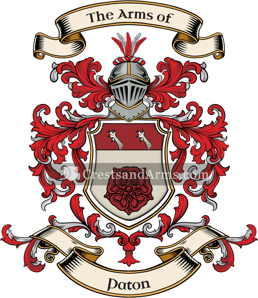 The Paton coat of arms, drawn from the recorded blazon