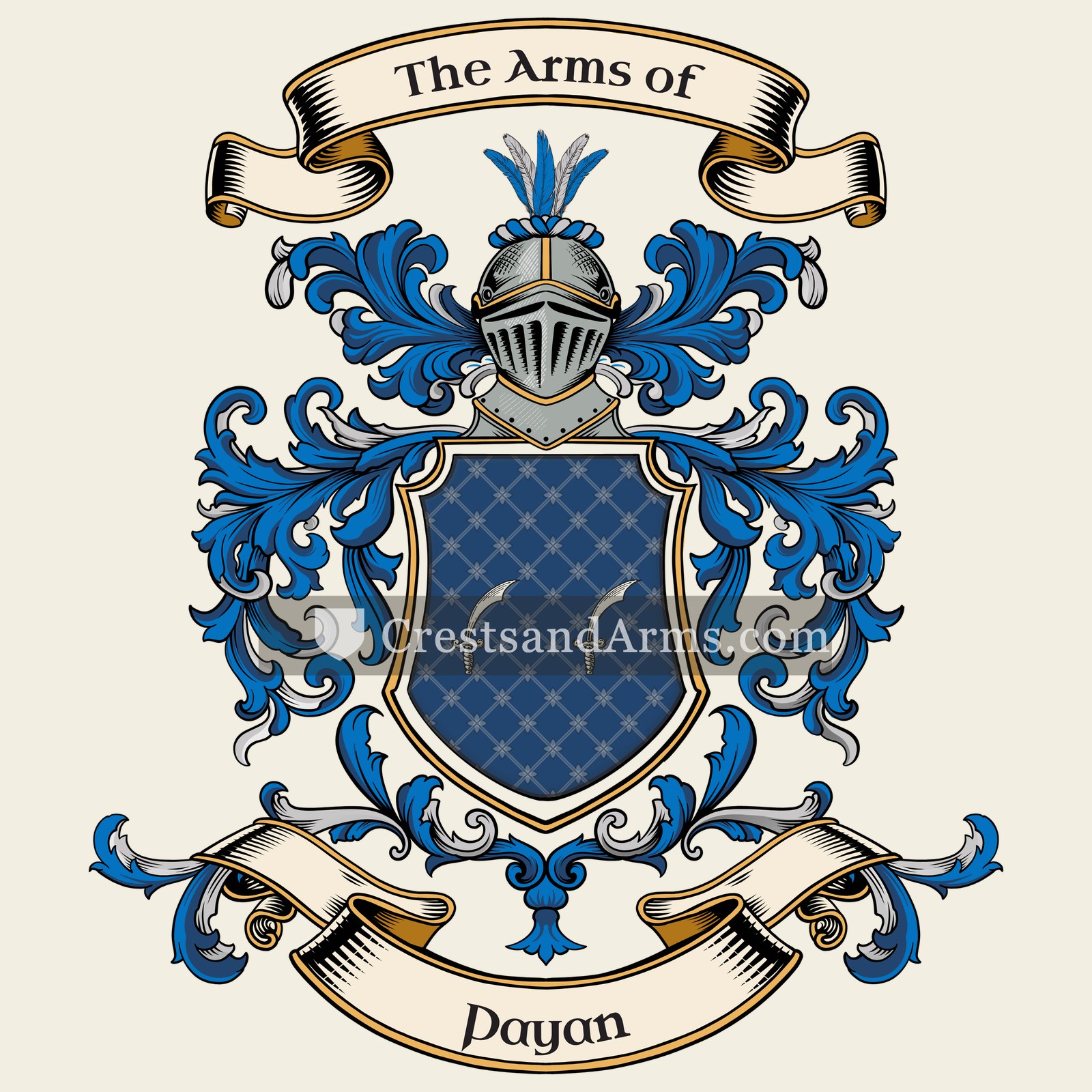 The Payan coat of arms, drawn from the recorded blazon