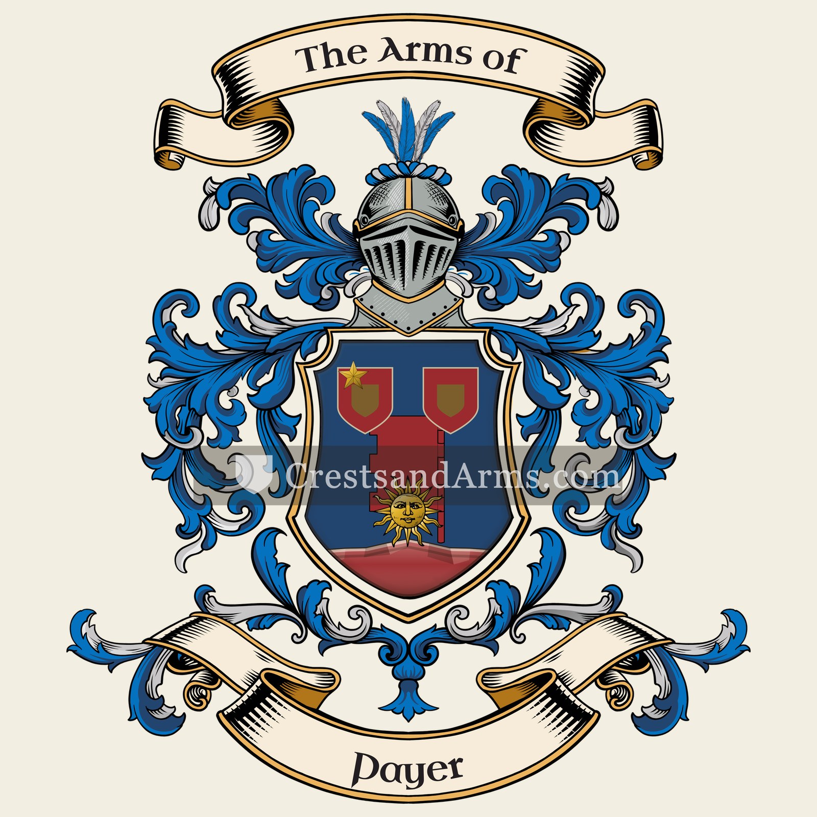 The Payer coat of arms, drawn from the recorded blazon