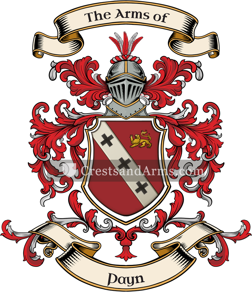 The Payn coat of arms, drawn from the recorded blazon