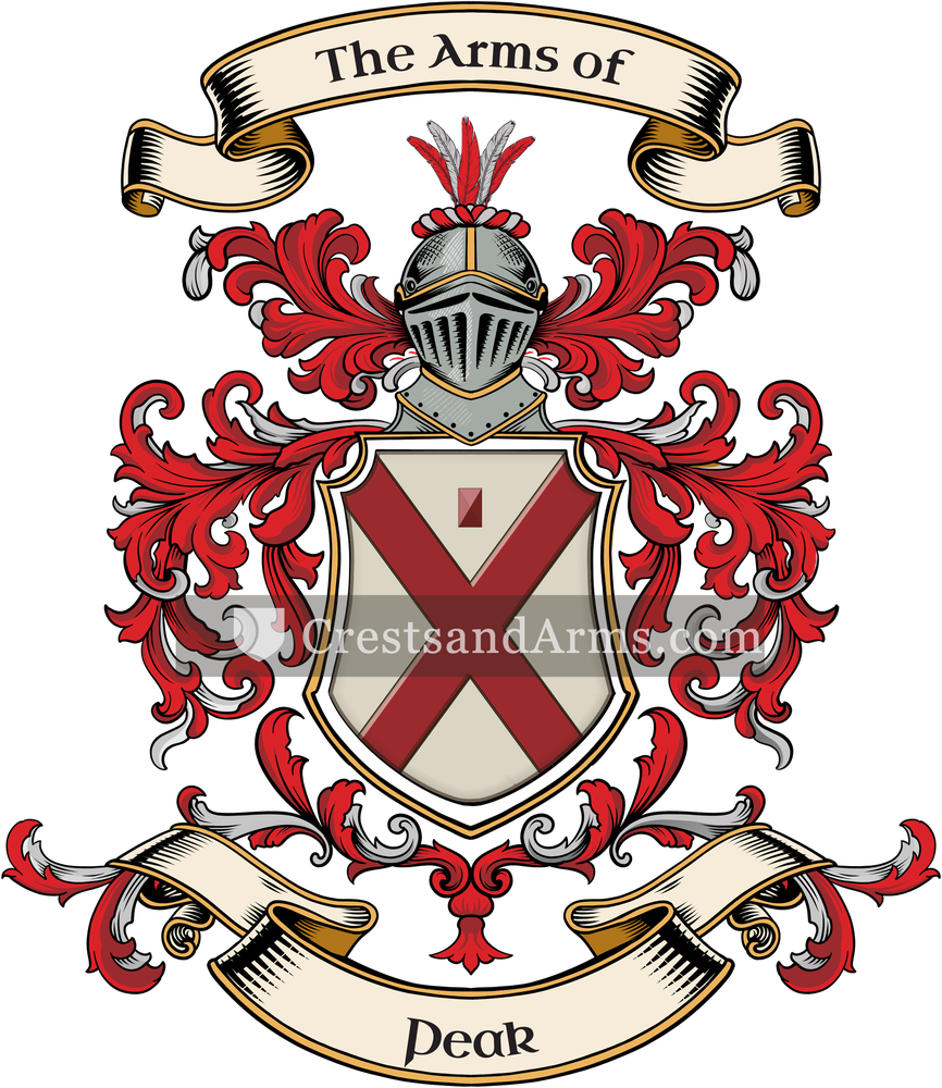 The Peak coat of arms, drawn from the recorded blazon